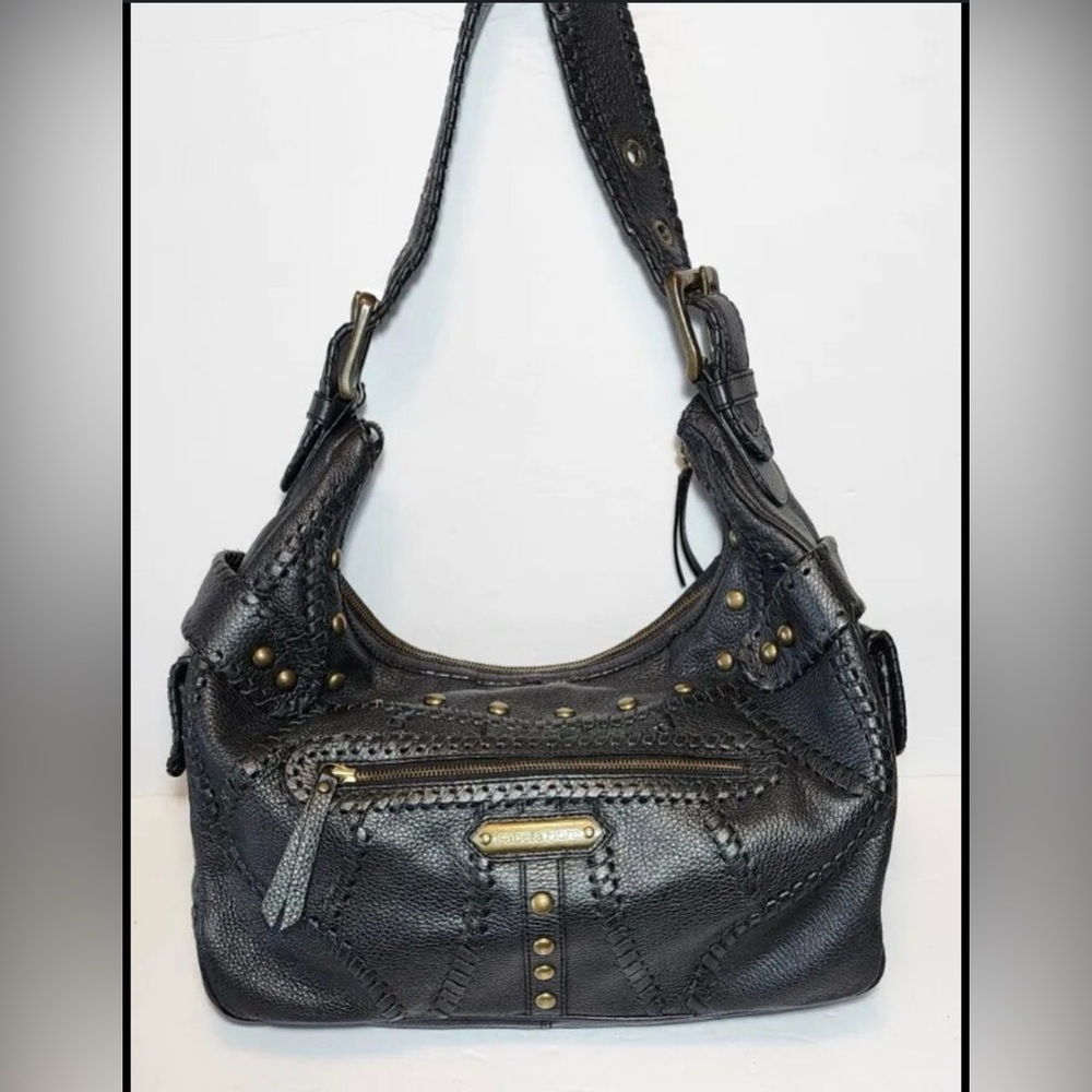ISABELLA FIORE WHIPSTICHED SOFT LEATHER HOBO HANDBAG
